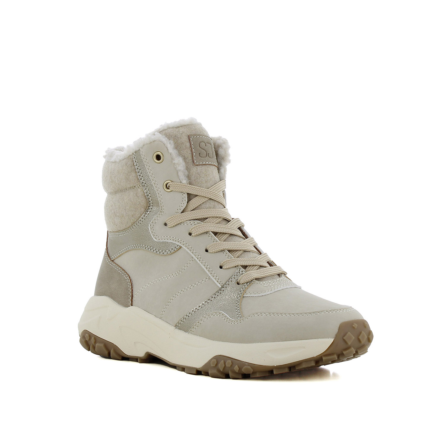 Μπεζ μποτάκι sneaker