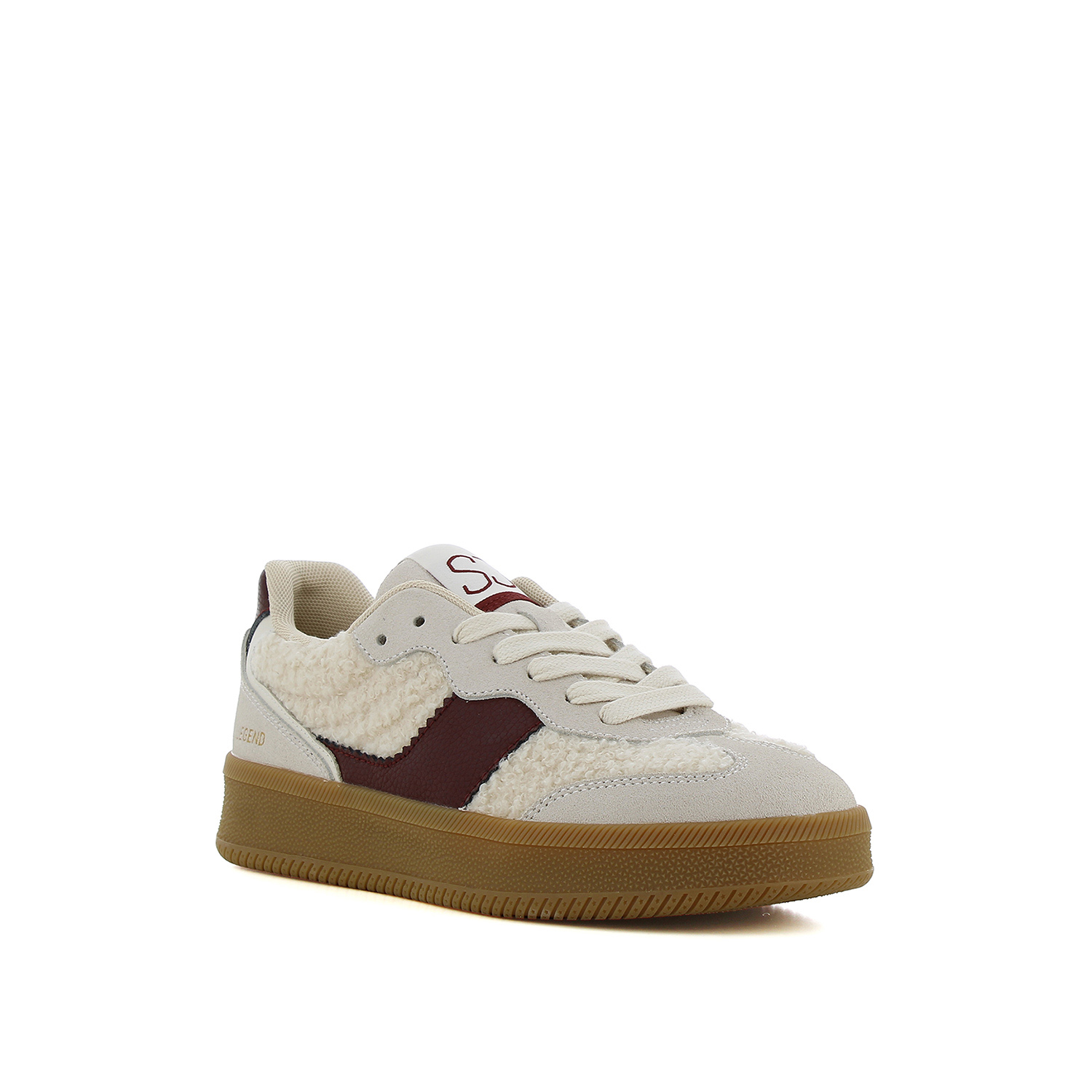 Μπεζ δερμάτινο sneaker φωτογραφία