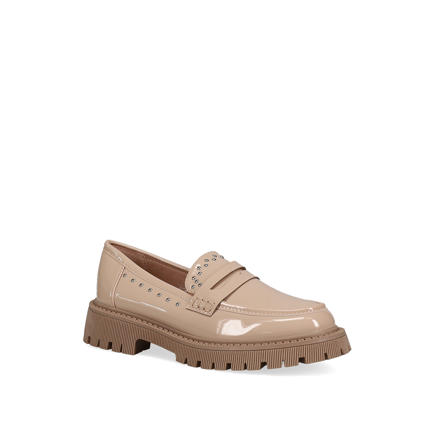 Μπεζ λουστρίνη loafer φωτογραφία
