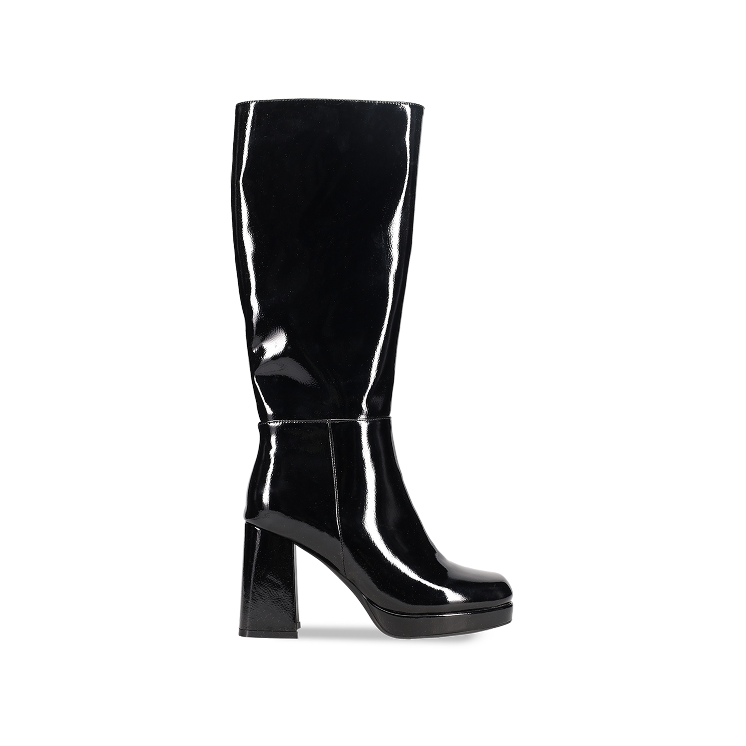 Μαύρη βινύλ μπότα