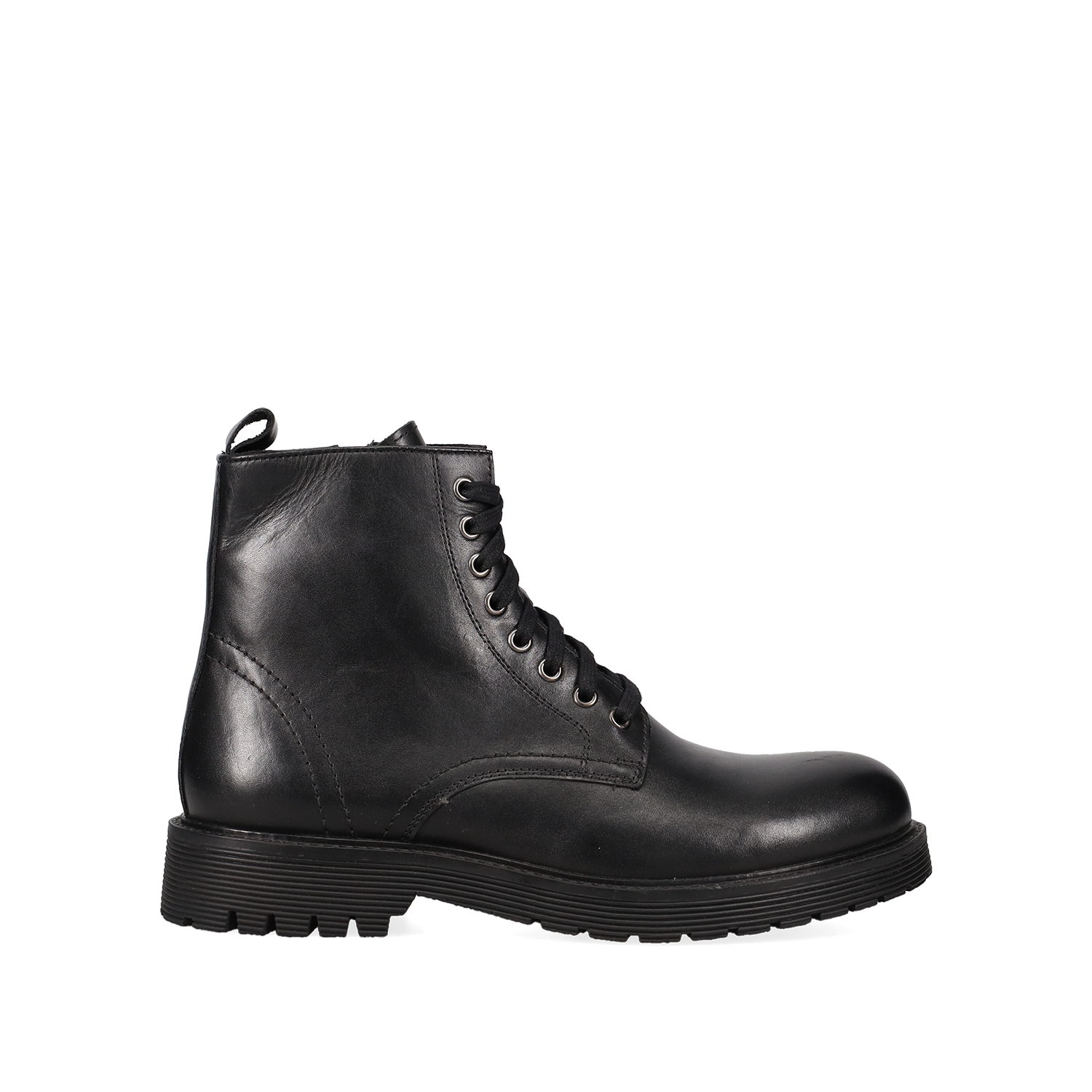 Μαύρο ανδρικό δερμάτινο μποτάκι