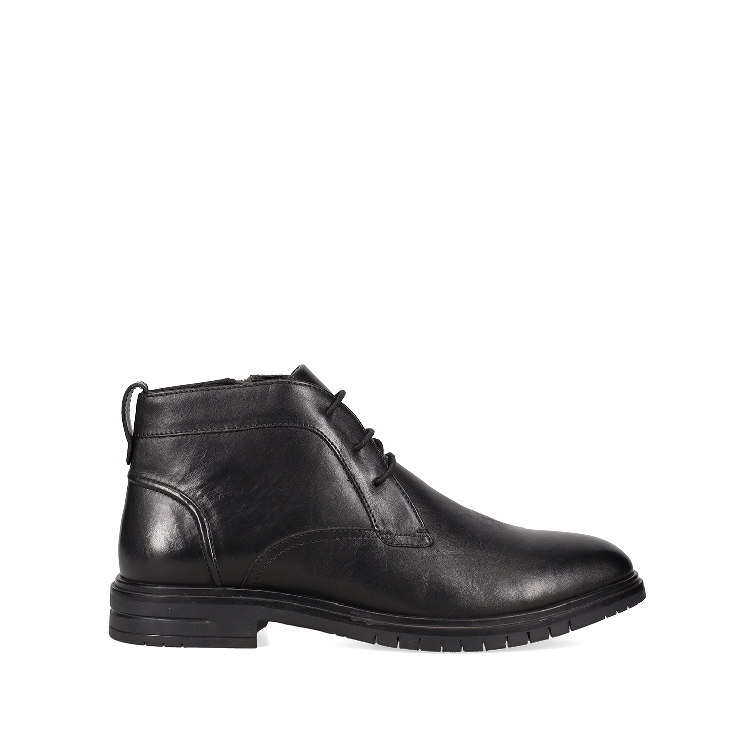 Μαύρο ανδρικό δερμάτινο μποτάκι