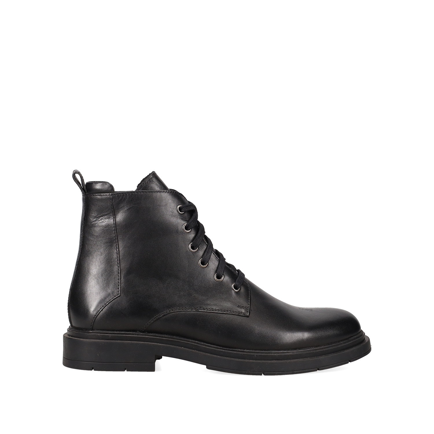 Μαύρο ανδρικό δερμάτινο μποτάκι