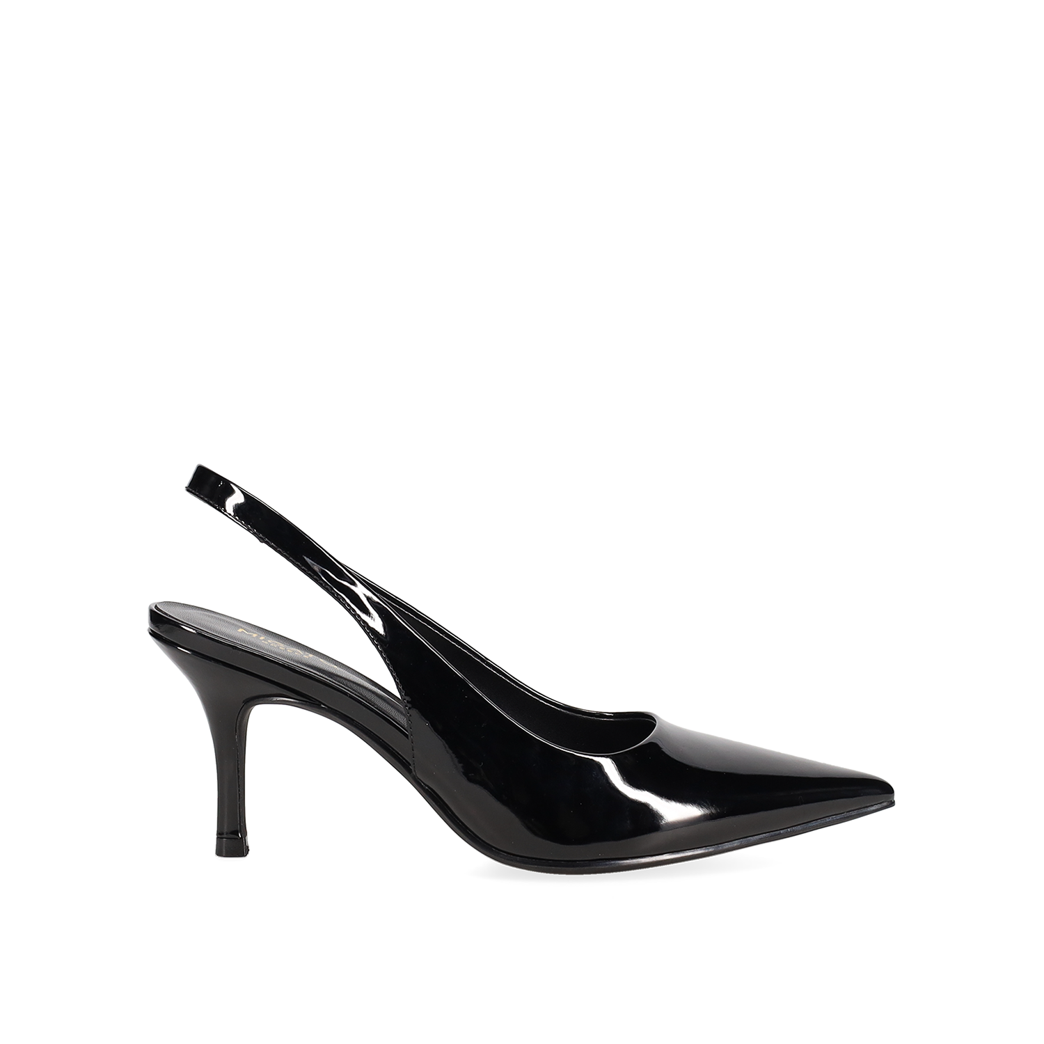 Μαύρη εξώφτερνη γόβα λουστρίνι