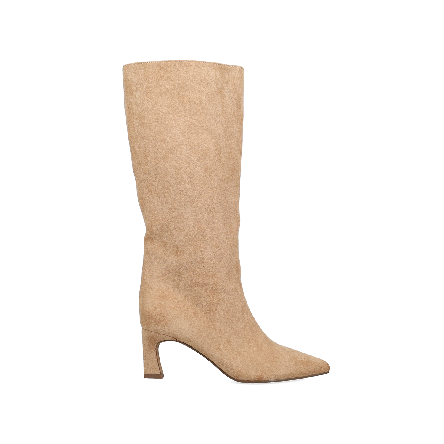 Μπεζ σουέντ μπότα φωτογραφία