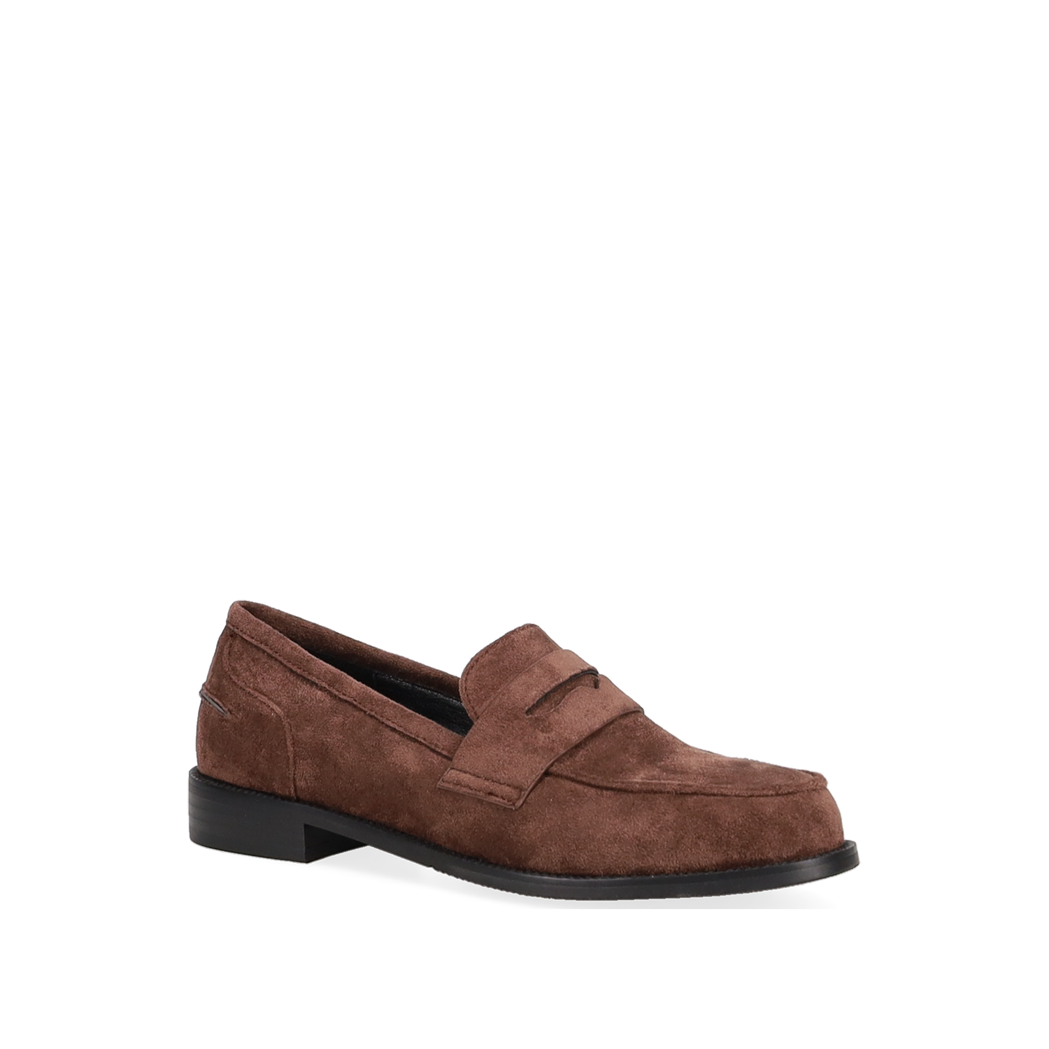 Καφέ σουέντ loafer φωτογραφία