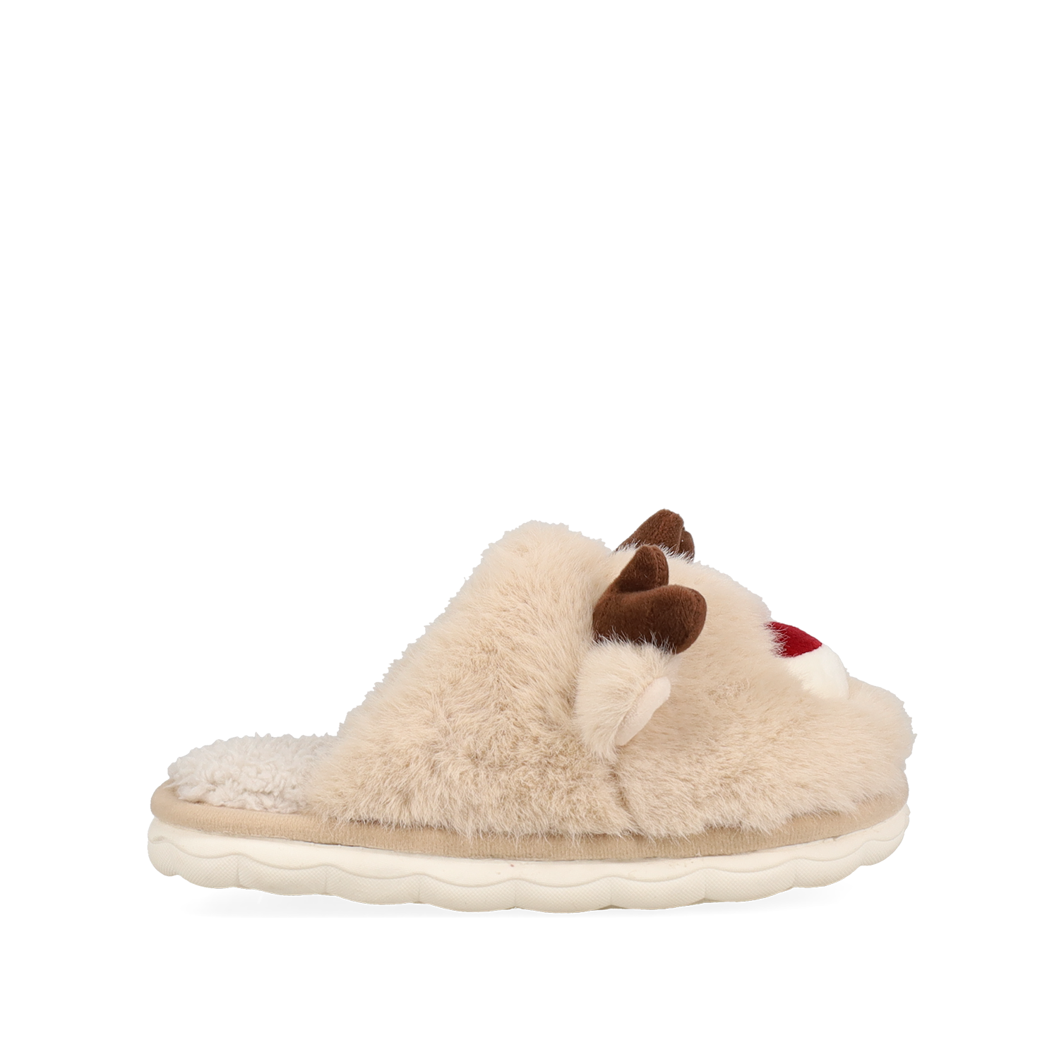 Μπεζ παντόφλα ταρανδάκι