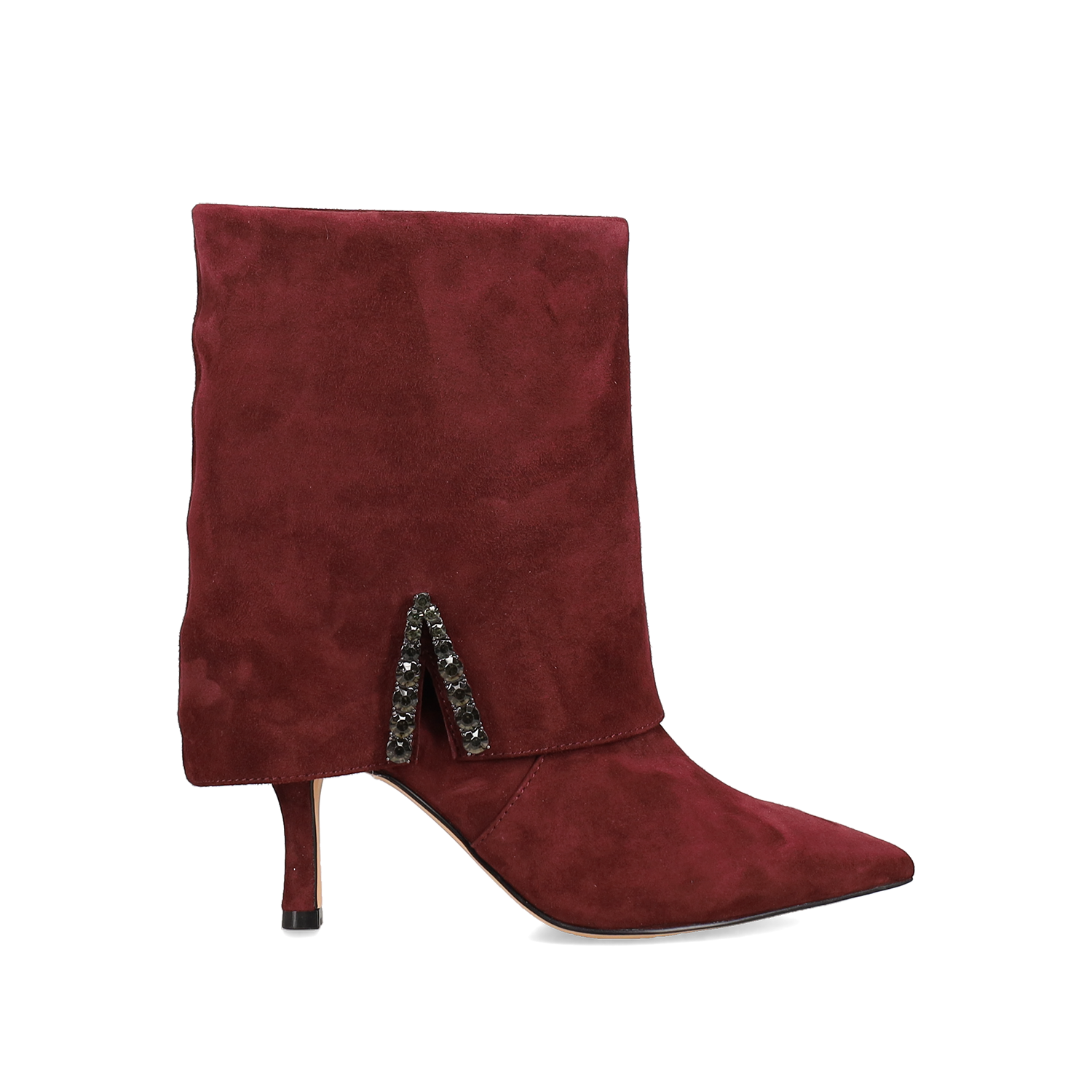 Μπορντώ μποτάκι με γκέτα