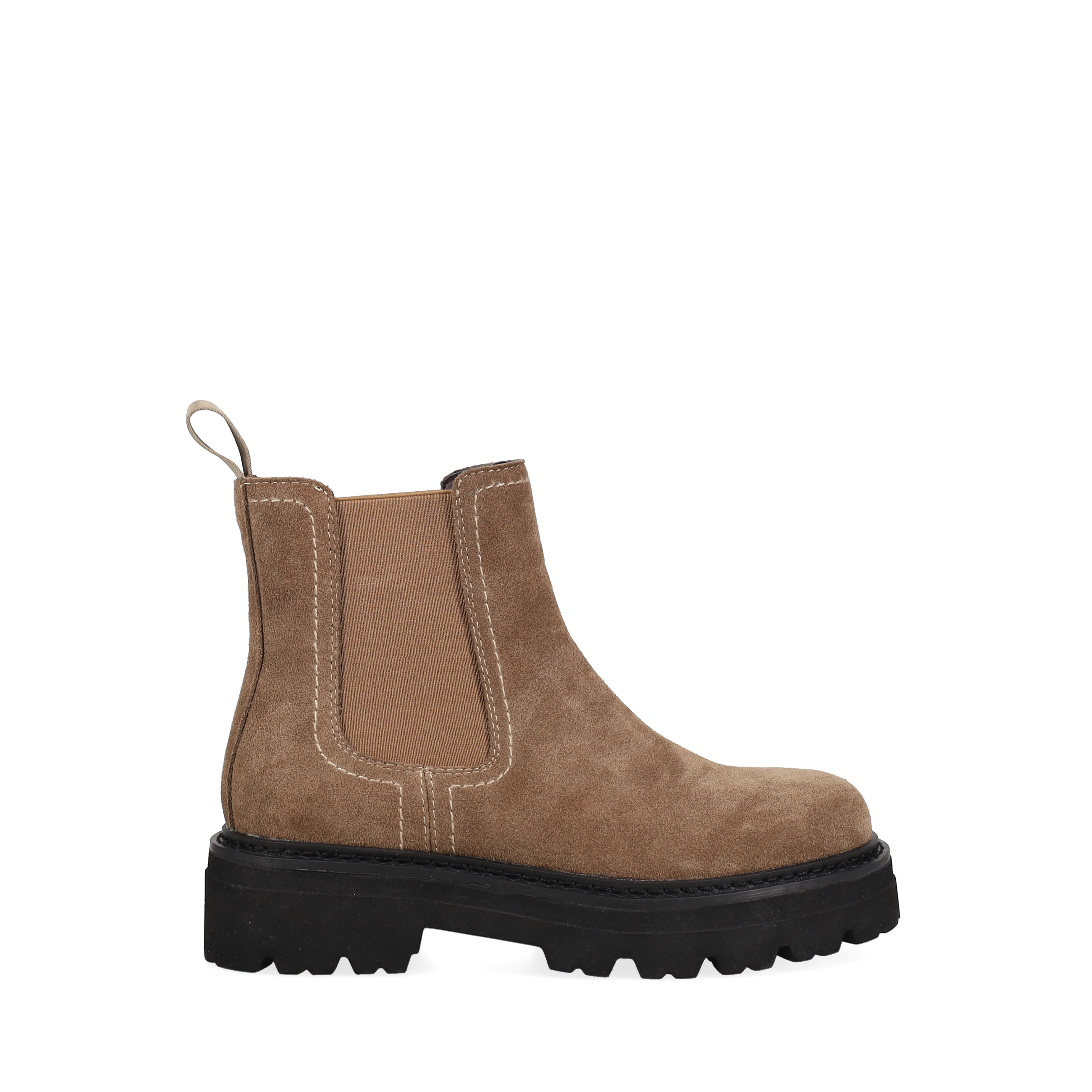 Taupe δερμάτινο μποτάκι