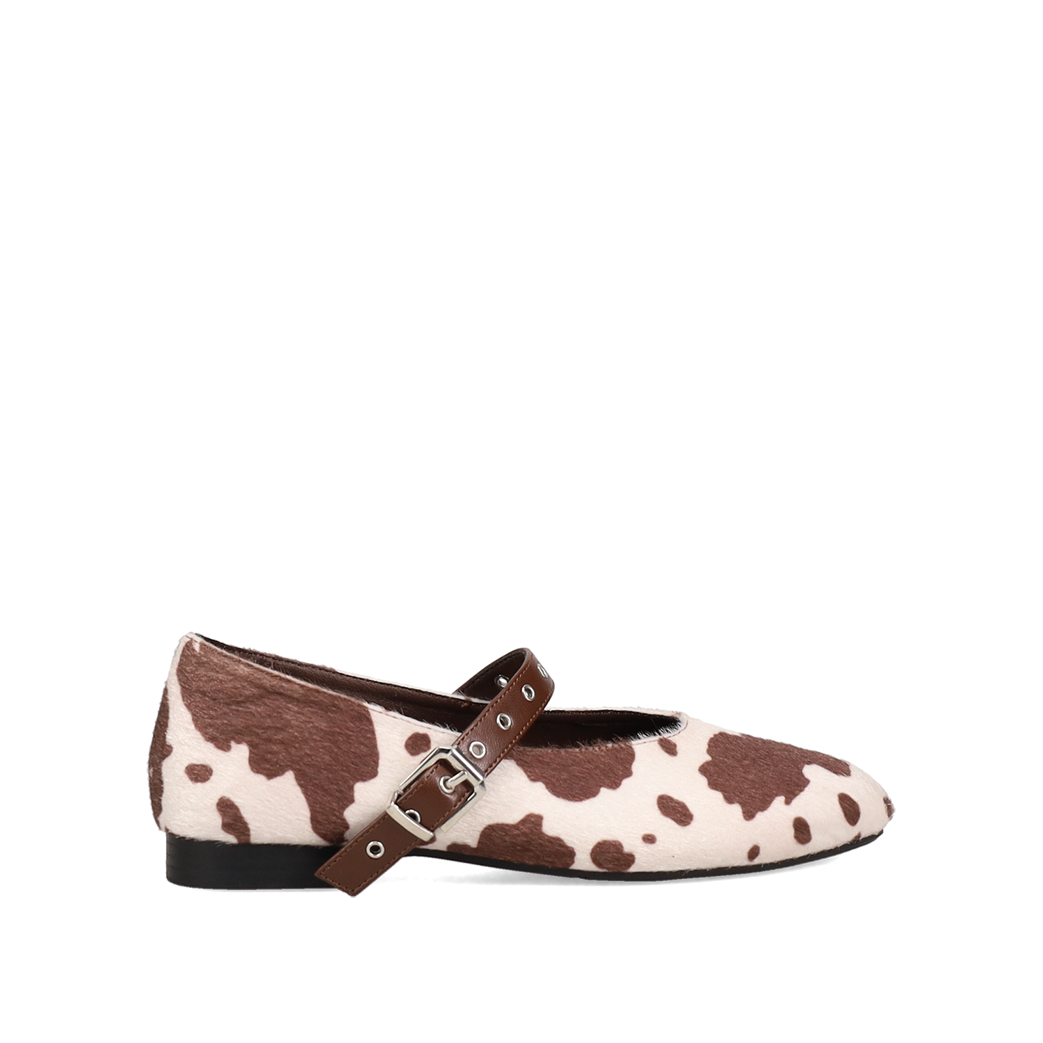 MIGATO Λευκή-καφέ μπαλαρίνα