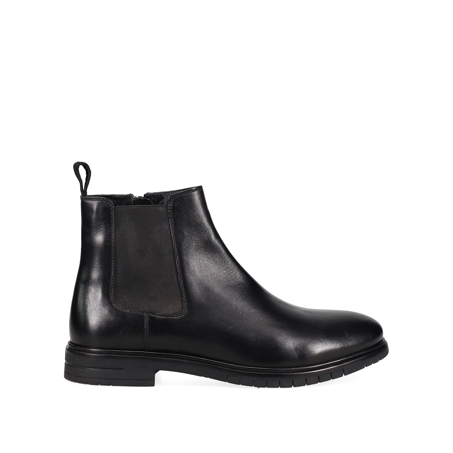 Μαύρο ανδρικό δερμάτινο Chelsea μποτάκι