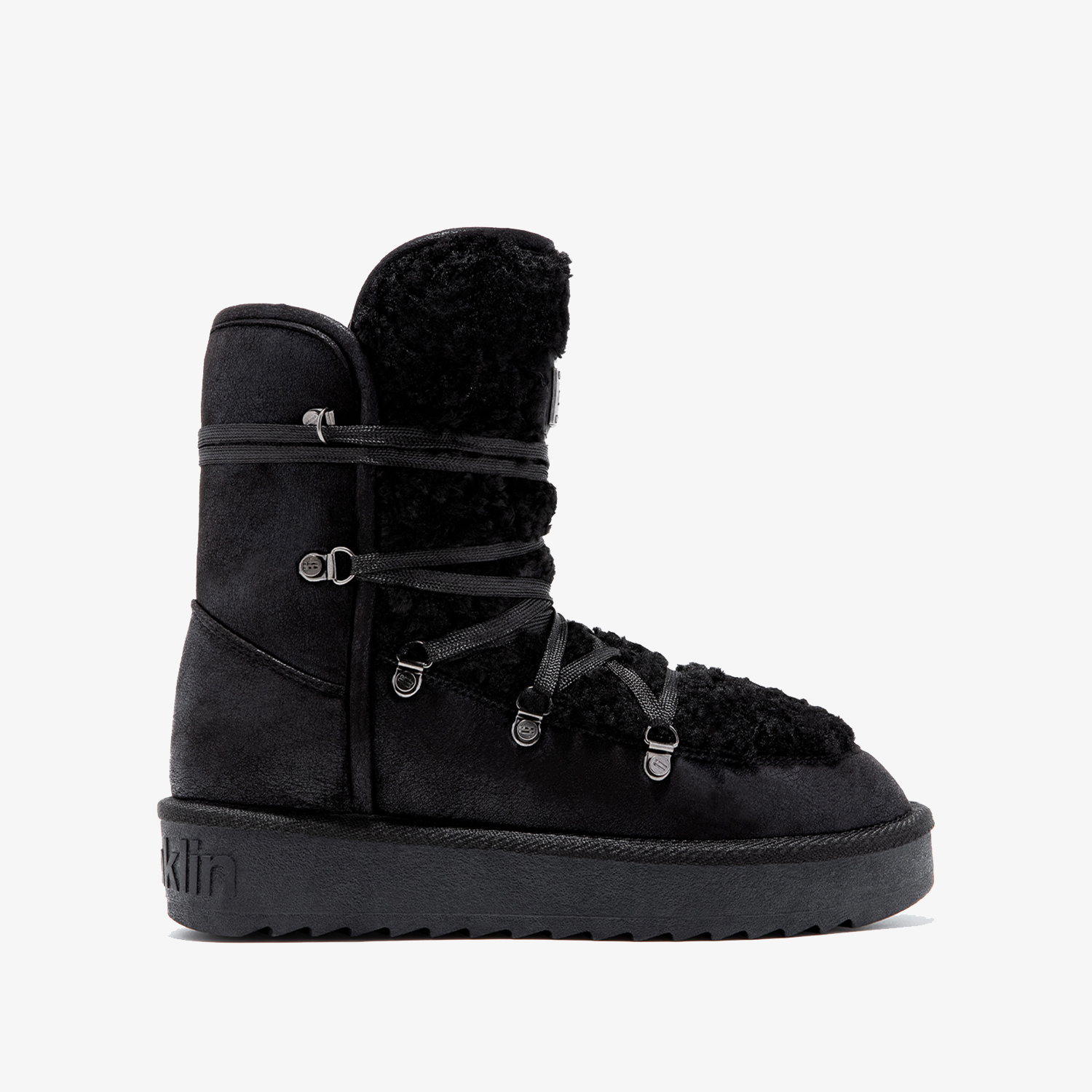 Μαύρο μποτάκι με γούνα