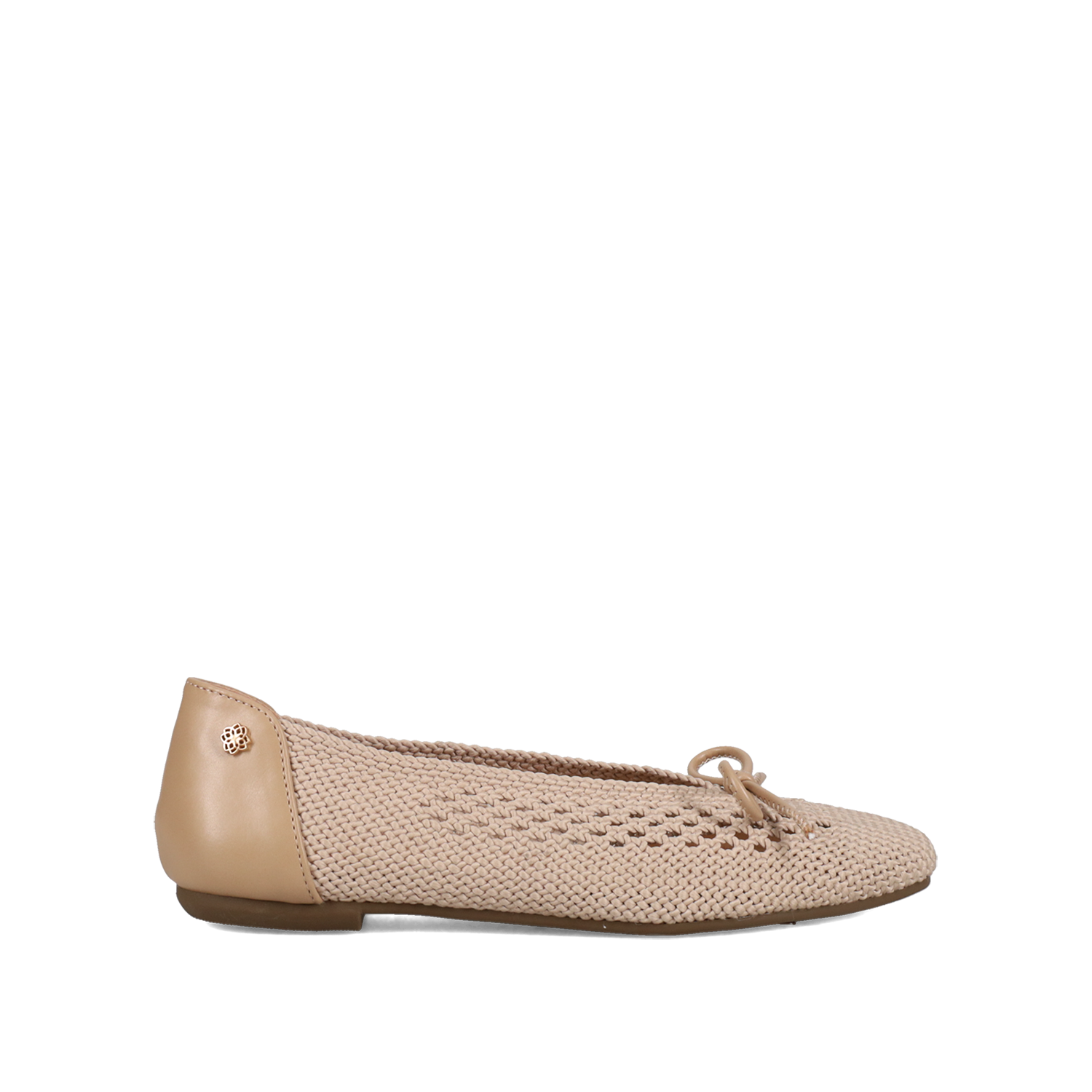 Μπεζ πλεκτή μπαλαρίνα