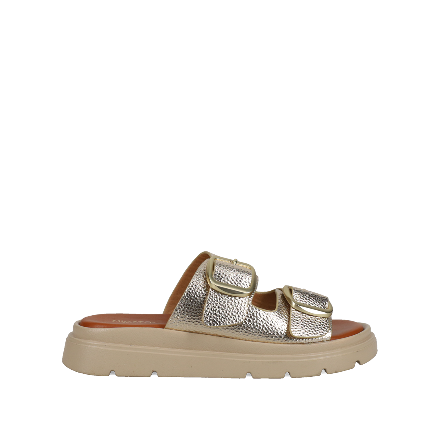 Χρυσό footbed σανδάλι