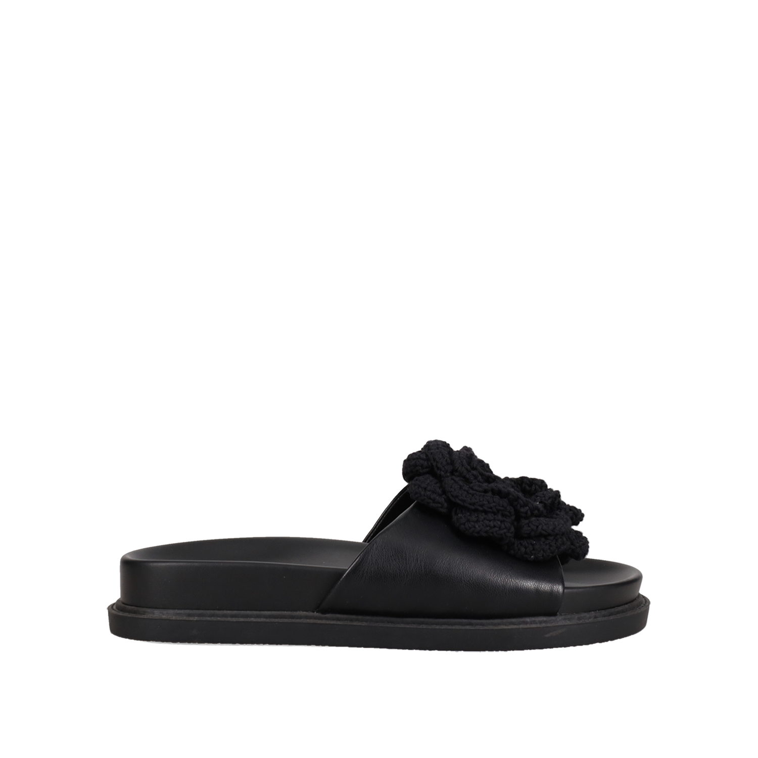 Μαύρο footbed σανδάλι
