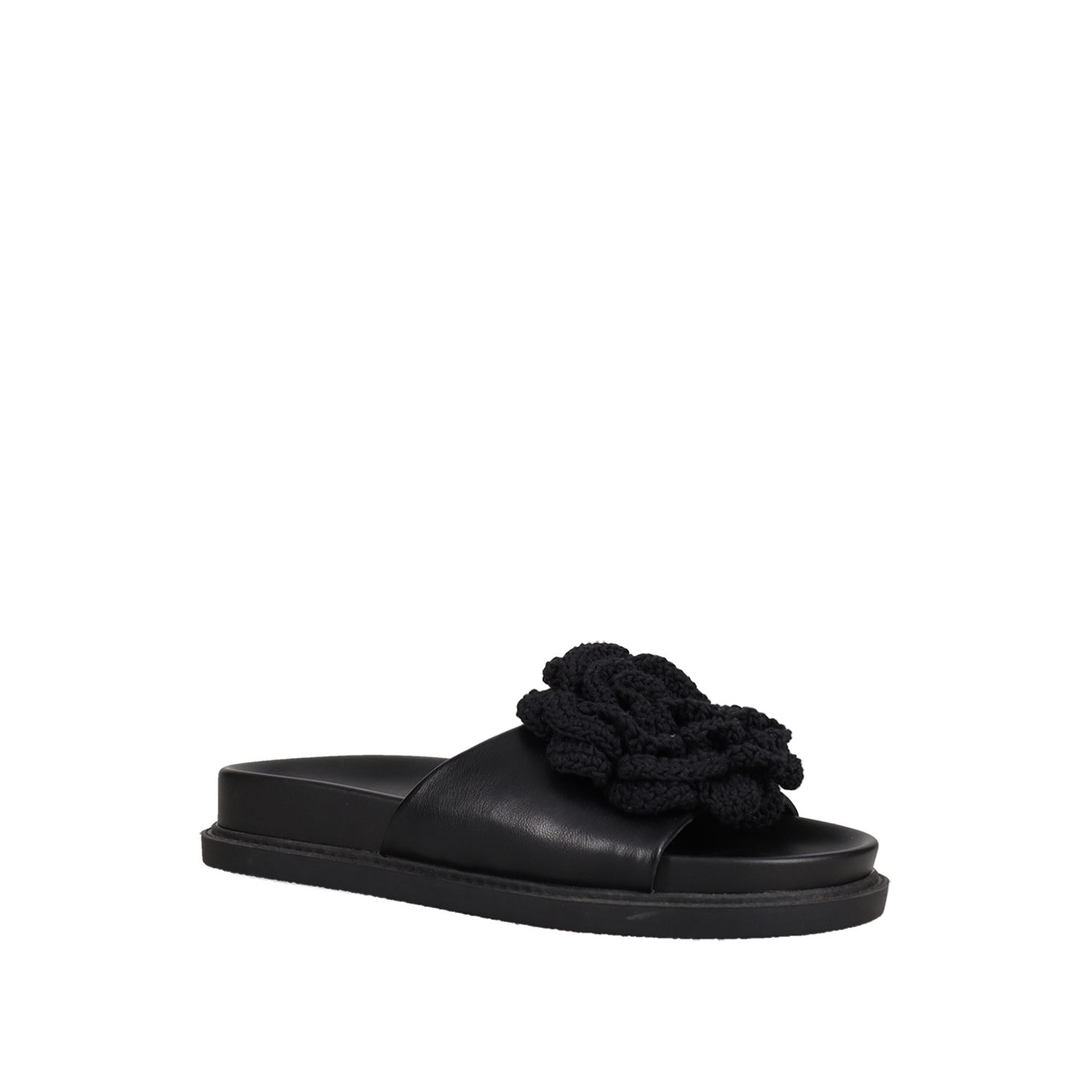  Μαύρο footbed σανδάλι - 2