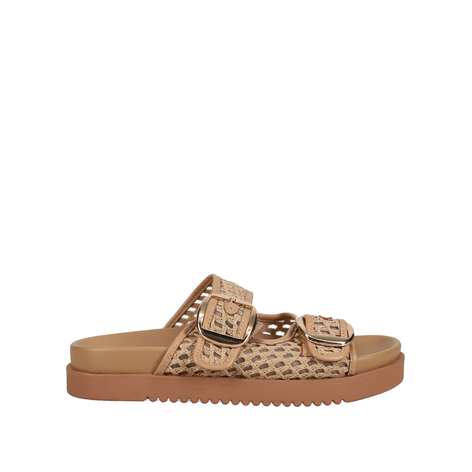 Μπεζ footbed σανδάλι