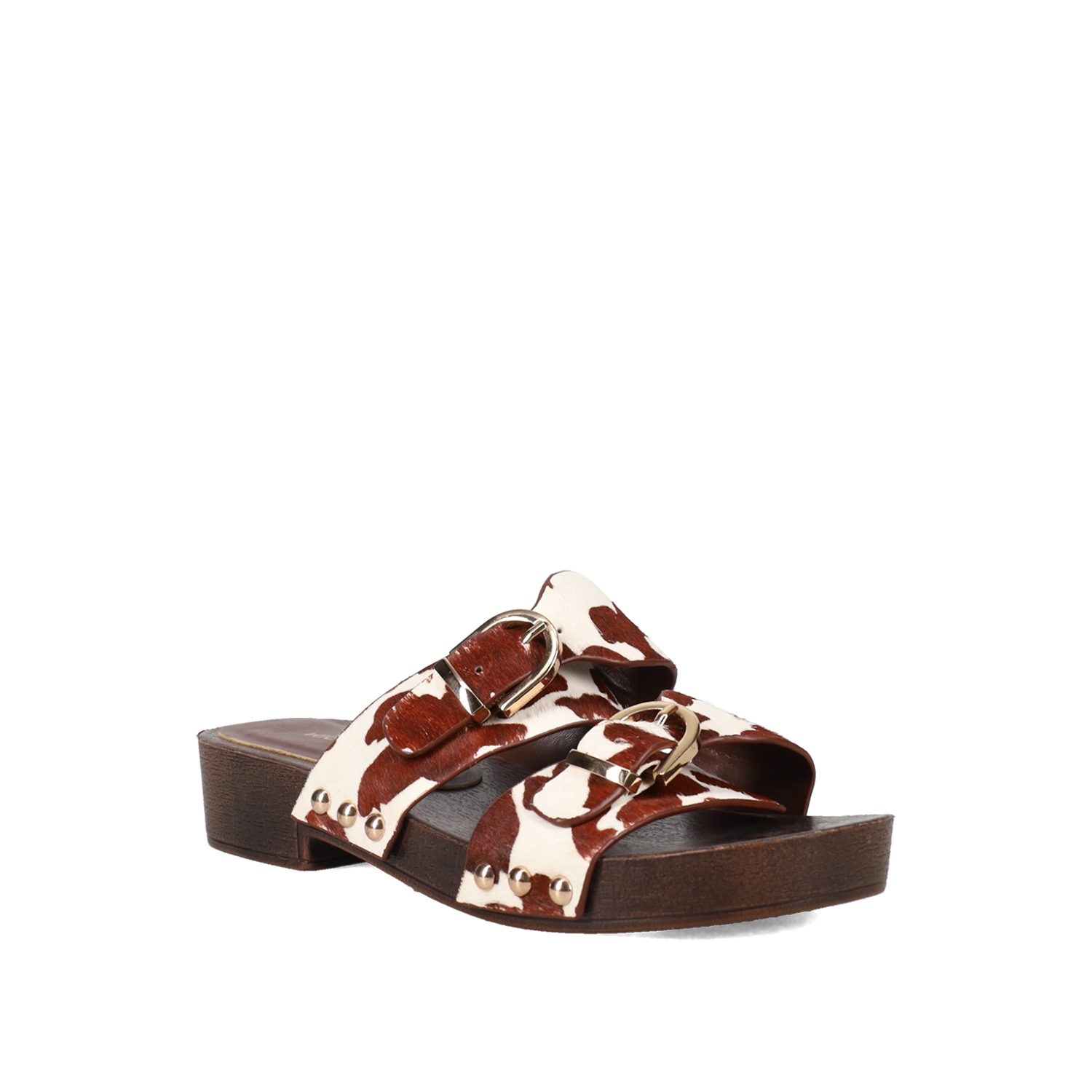 Animal print δερμάτινο mule τσόκαρο