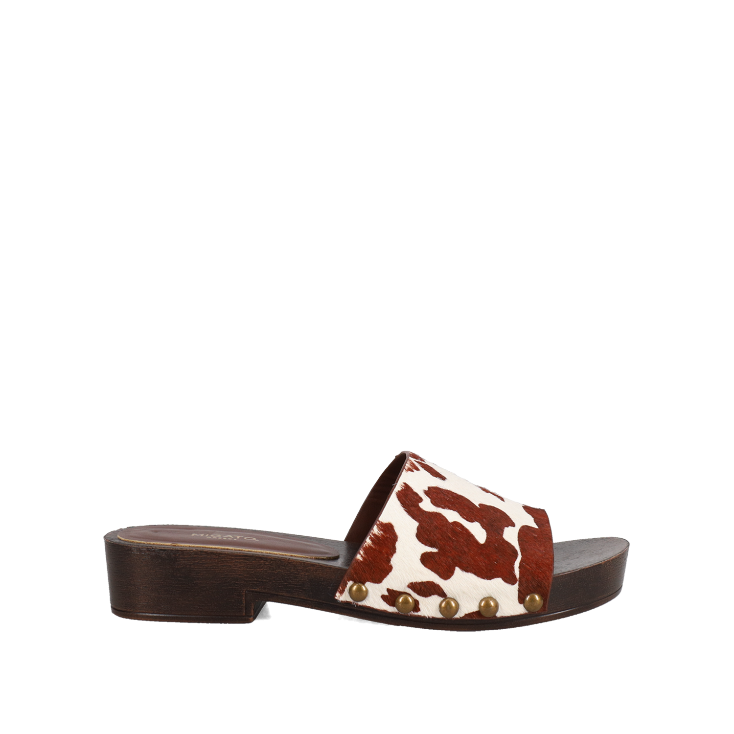 Animal print δερμάτινο mule τσόκαρο