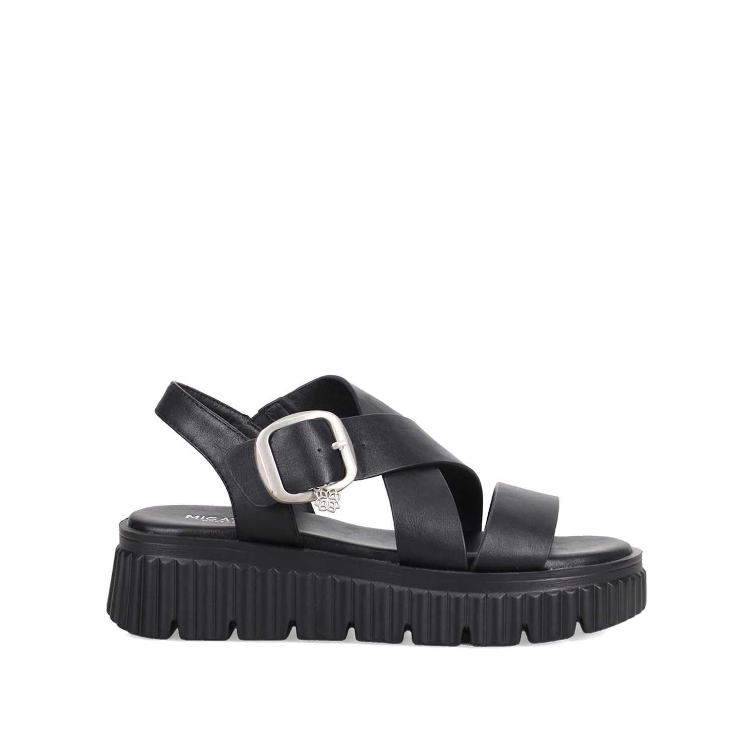 Μαύρο flatform σανδάλι