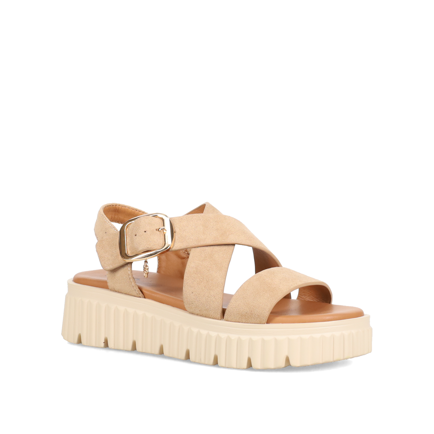 Μπεζ flatform σανδάλι