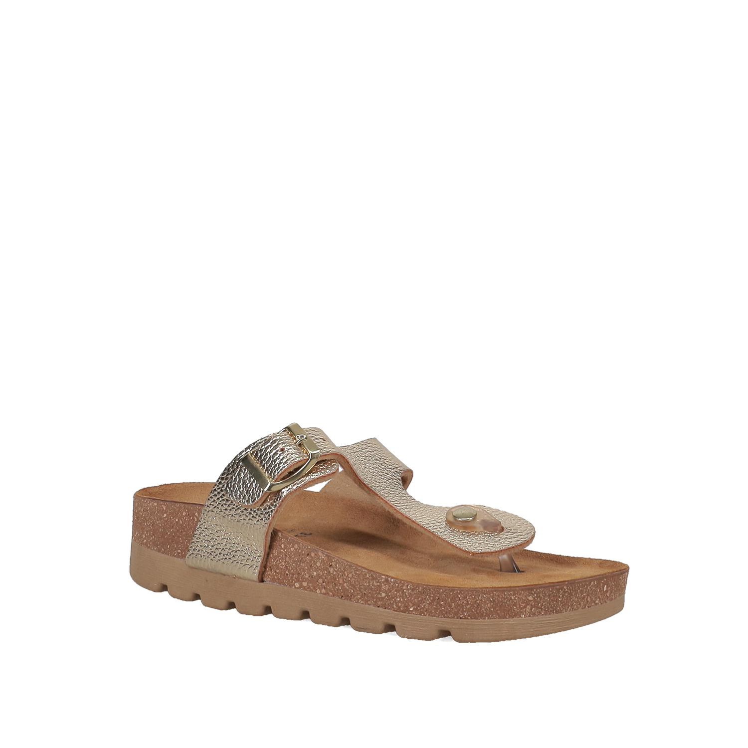 EASY WALK Χρυσό footbed σανδάλι - 2