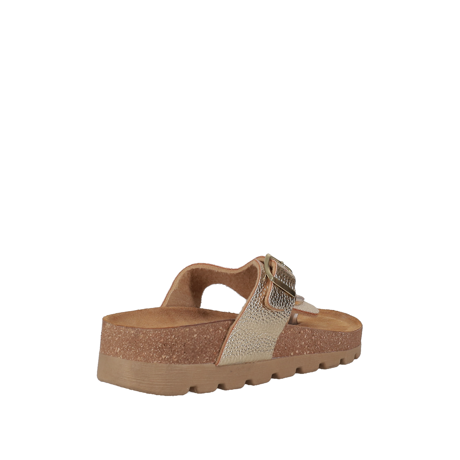 EASY WALK Χρυσό footbed σανδάλι - 3
