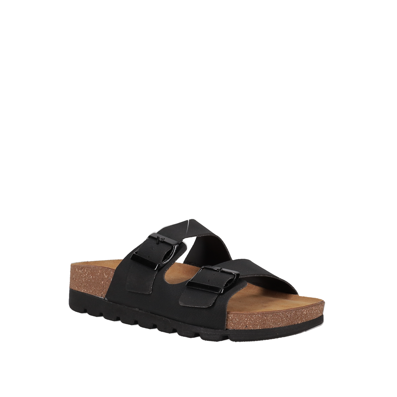 EASY WALK Μαύρο footbed σανδάλι - 2