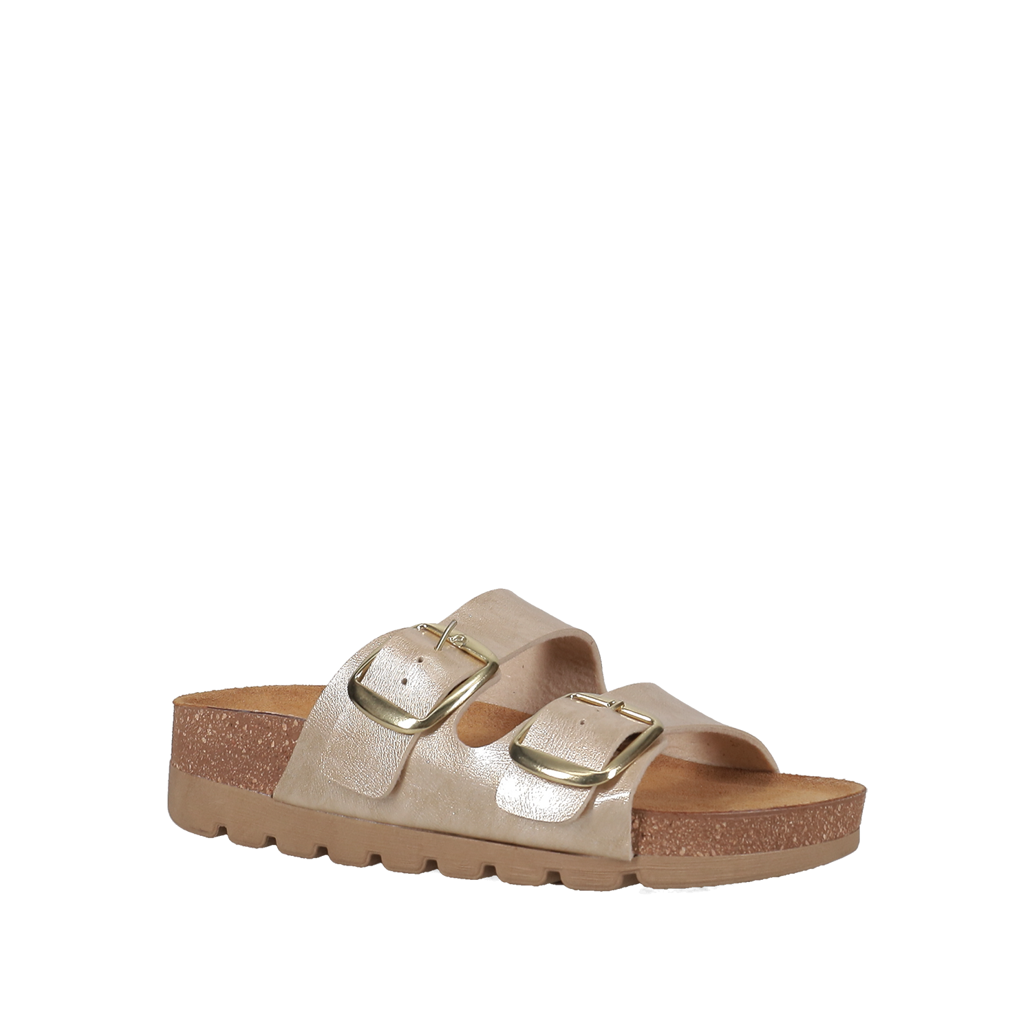 EASY WALK Χρυσό footbed σανδάλι - 2