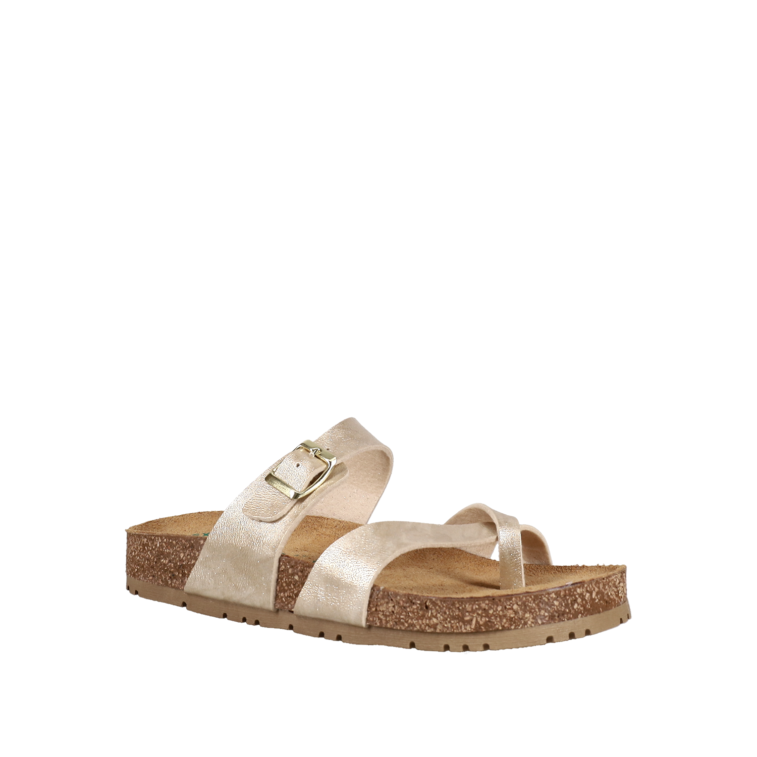 EASY WALK Χρυσό footbed σανδάλι - 2