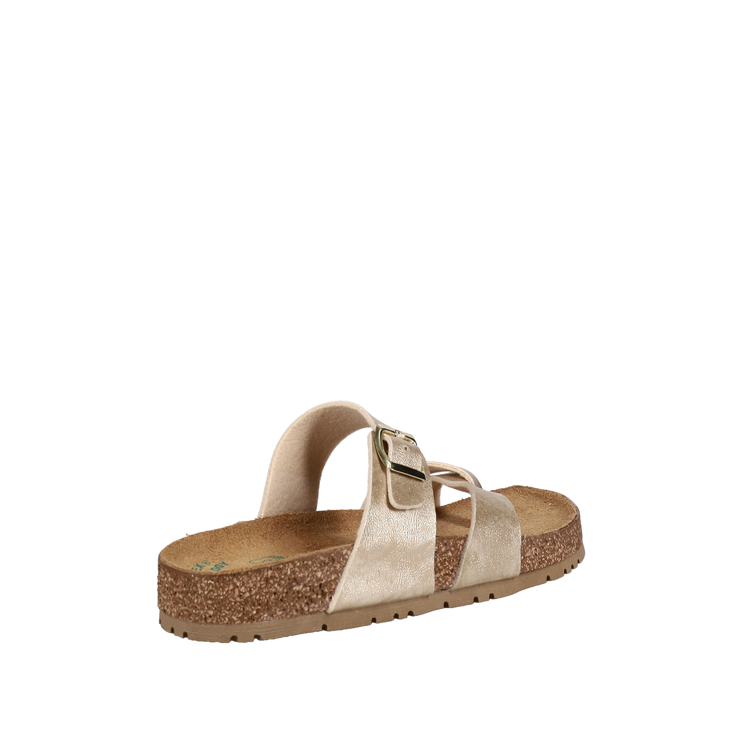EASY WALK Χρυσό footbed σανδάλι - 3