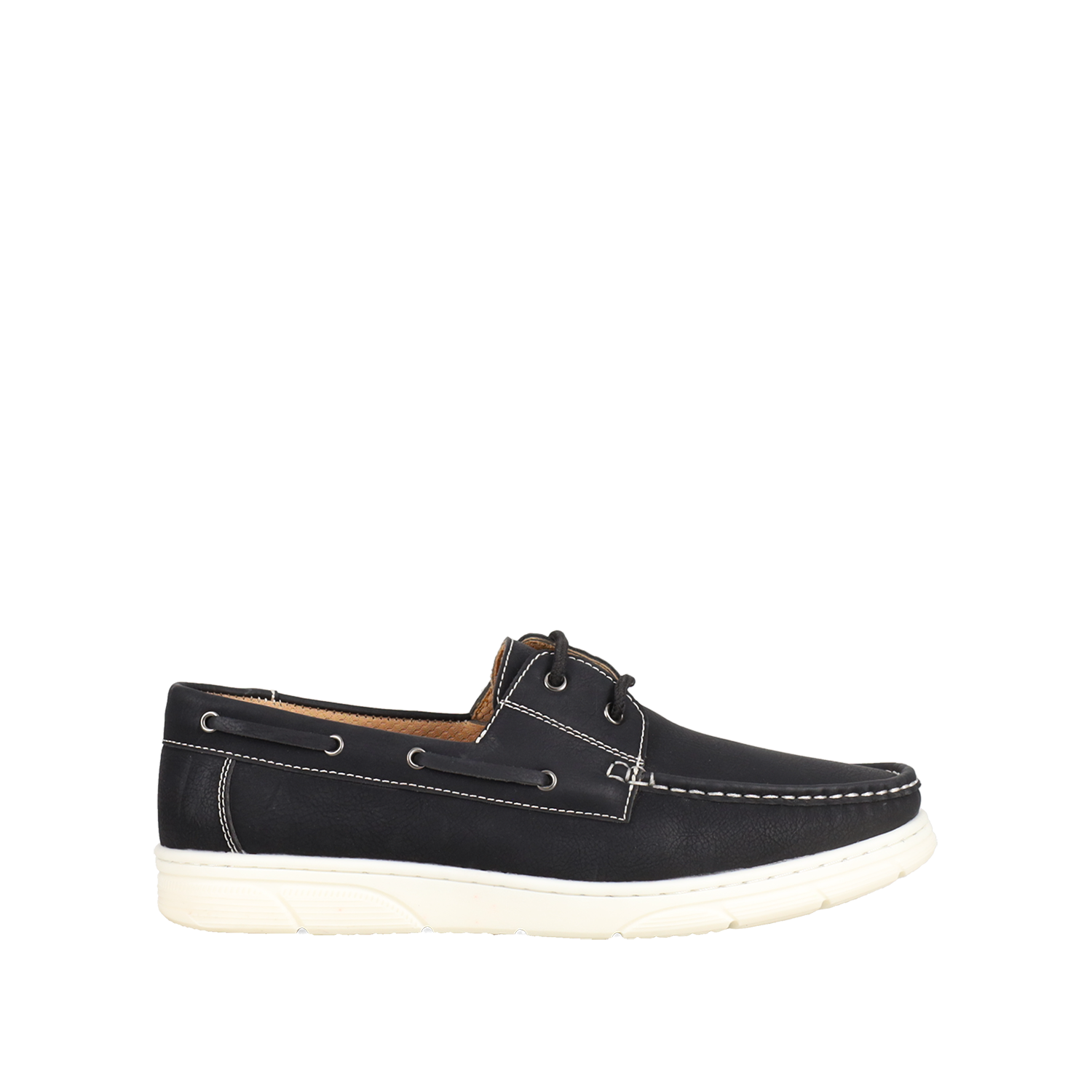 Μαύρο ανδρικό boat shoe