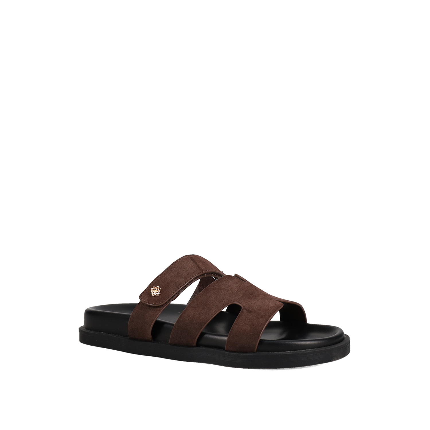  Καφέ footbed σανδάλι - 2