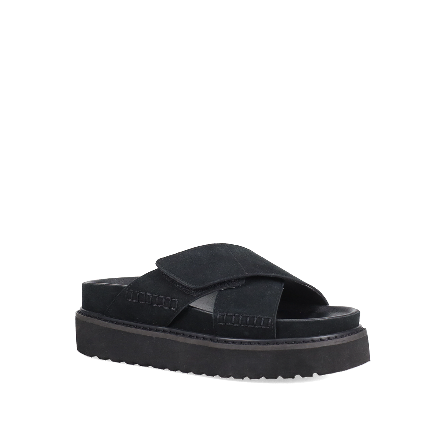 Μαύρο footbed σανδάλι
