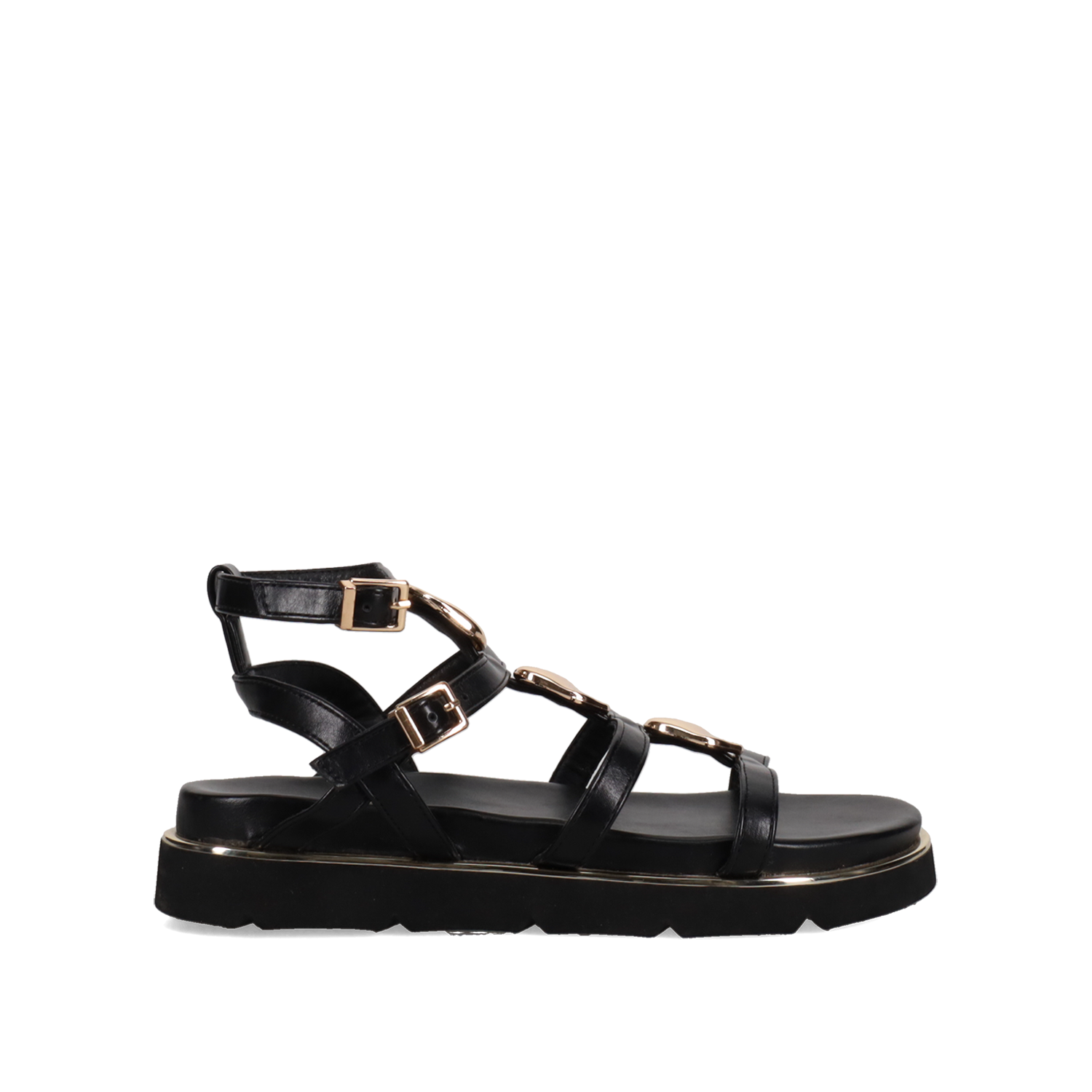 Μαύρο footbed σανδάλι