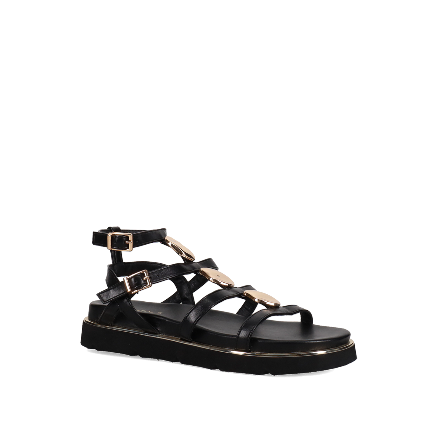 Μαύρο footbed σανδάλι