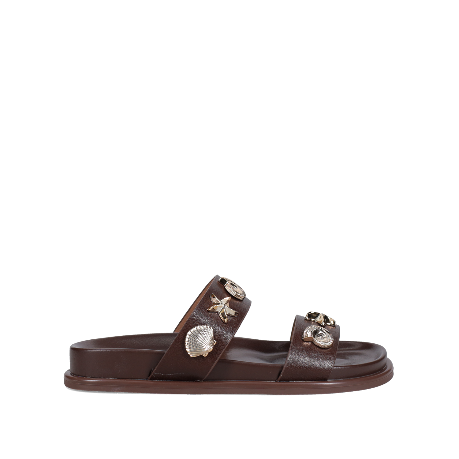 Καφέ footbed σανδάλι