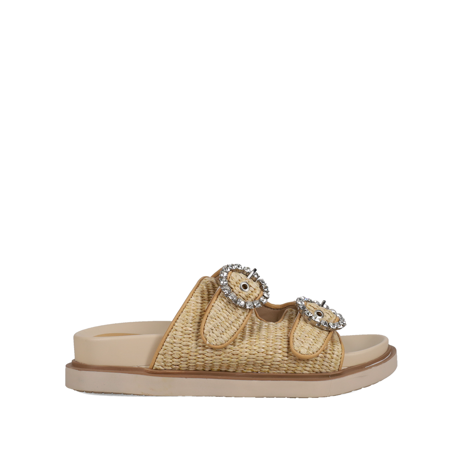 Μπεζ footbed σανδάλι