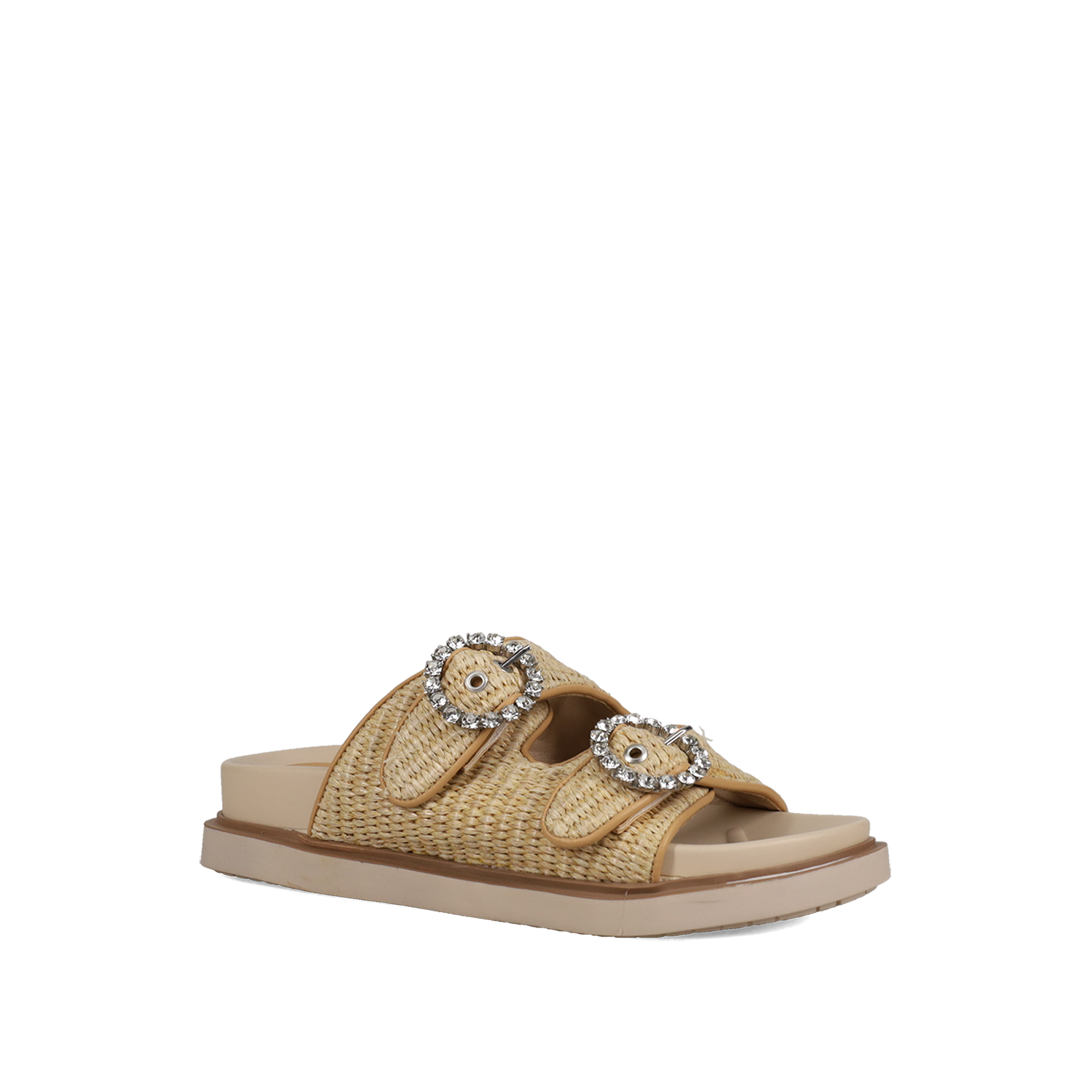 Μπεζ footbed σανδάλι