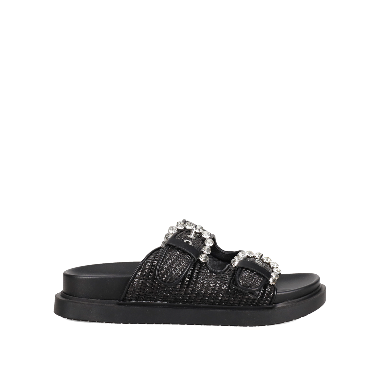 Μαύρο footbed σανδάλι