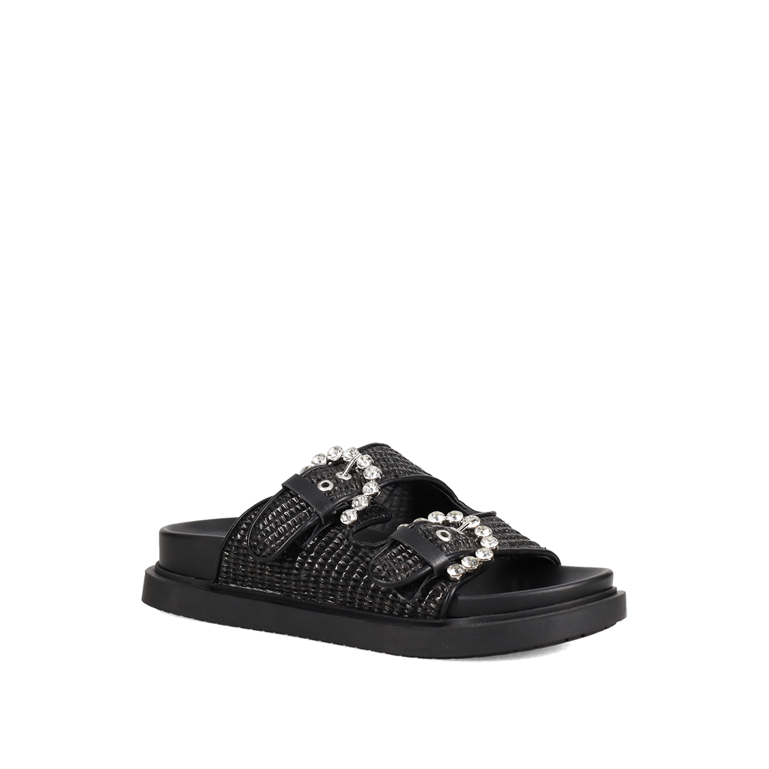 Μαύρο footbed σανδάλι