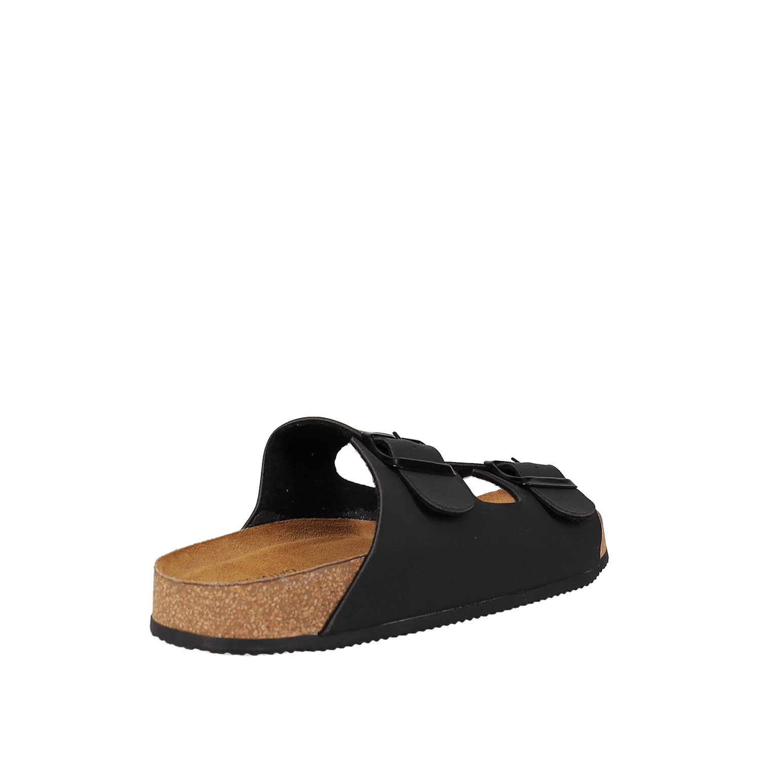 Μαύρο ανδρικό footbed σανδάλι φωτογραφία