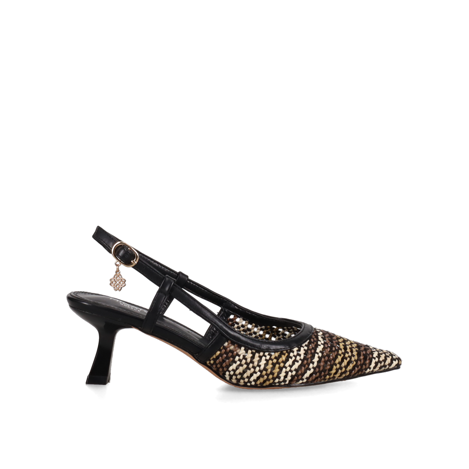 Μαύρη εξώφτερνη πλεκτή γόβα