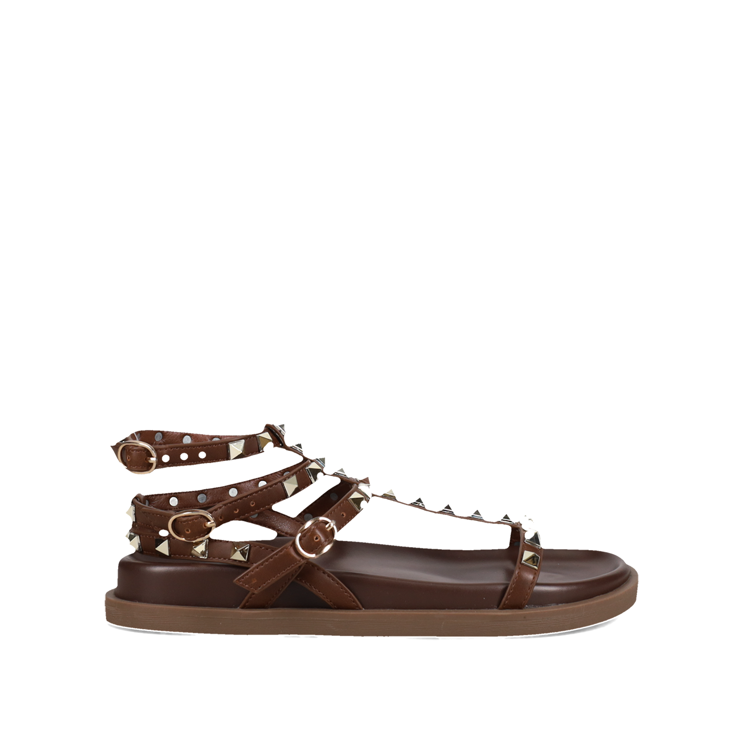 Καφέ footbed σανδάλι