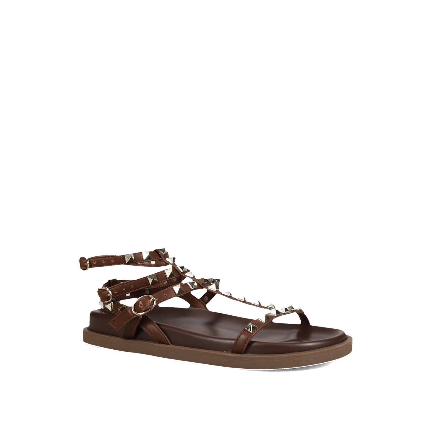  Καφέ footbed σανδάλι - 2