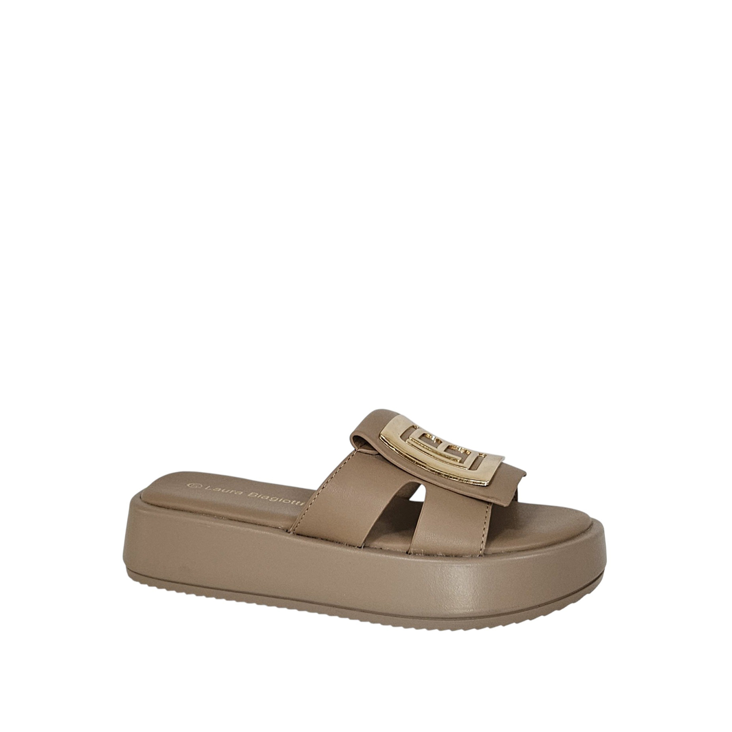 Μπεζ flatform σανδάλι