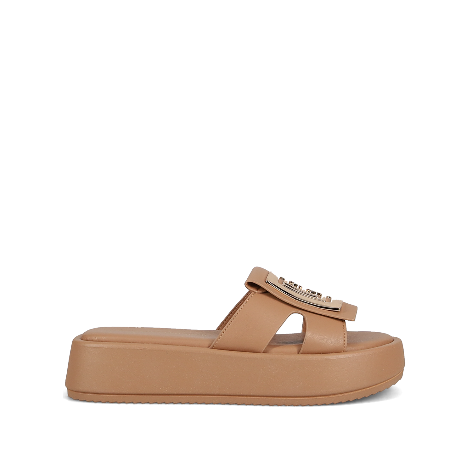 Μπεζ flatform σανδάλι