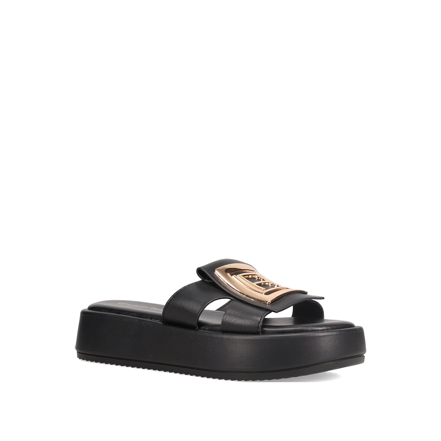 LAURA BIAGIOTTI Μαύρο flatform σανδάλι - 2