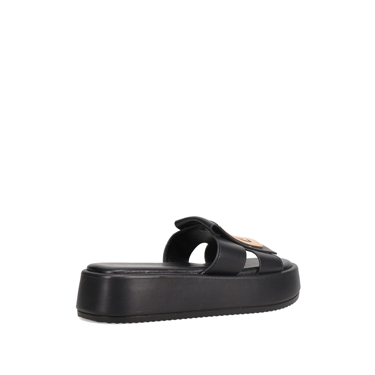 LAURA BIAGIOTTI Μαύρο flatform σανδάλι - 3