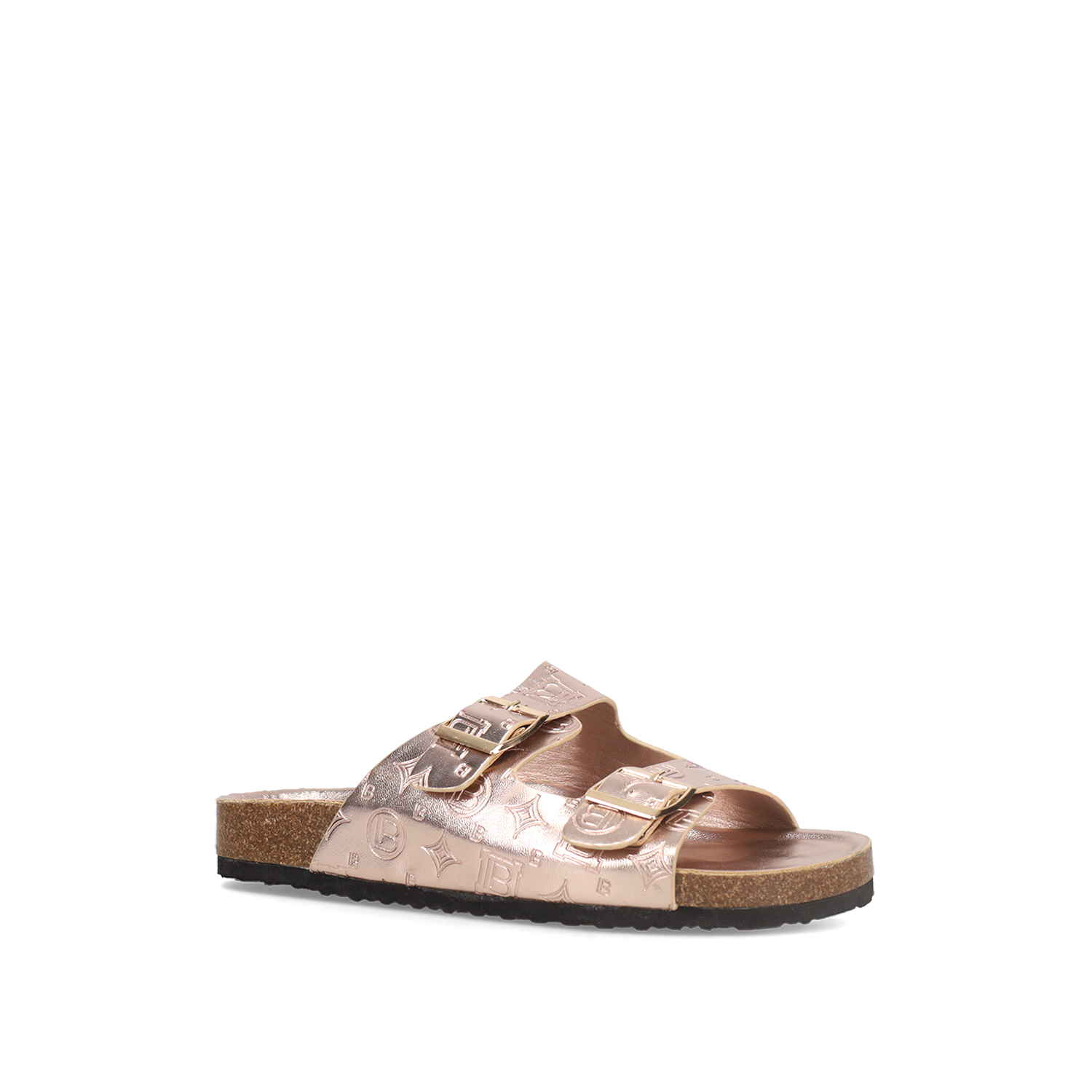 Ροζ χρυσό footbed σανδάλι